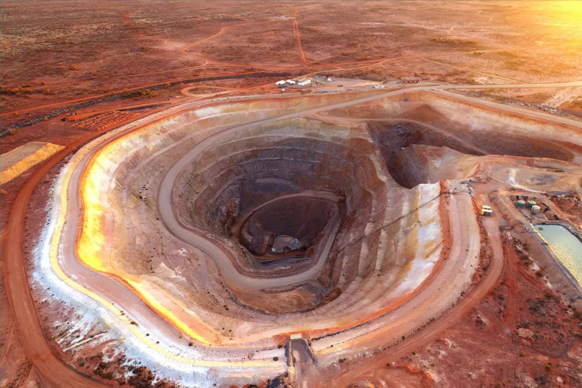 Gold mining site in Australia