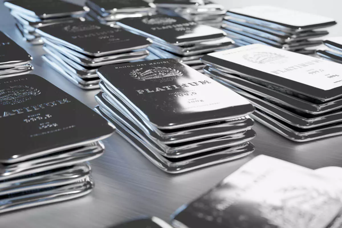 Stacks of platinum bars