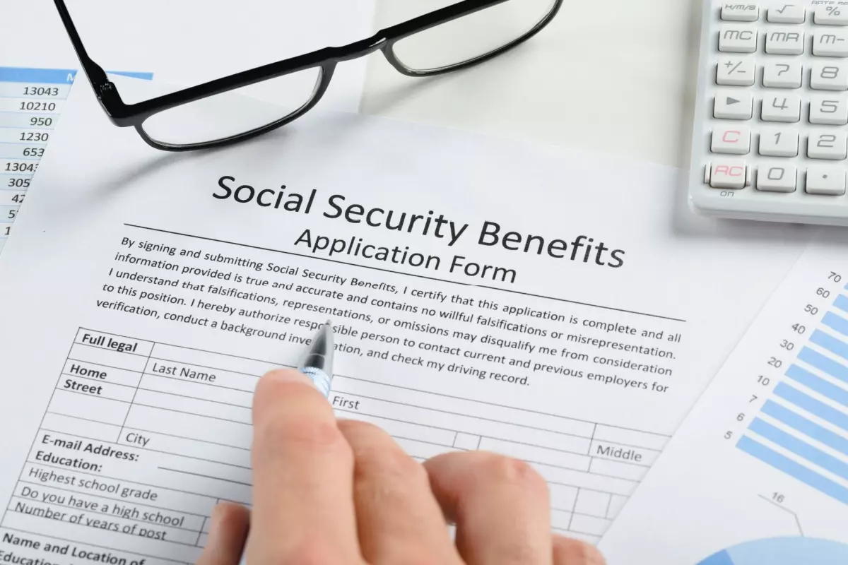 Social Security benefits application form